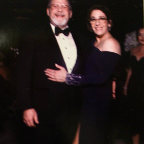 Mac Douggal Beaded Cuff Drop Shoulder Faux Wrap Gown - Picture 7 of 7